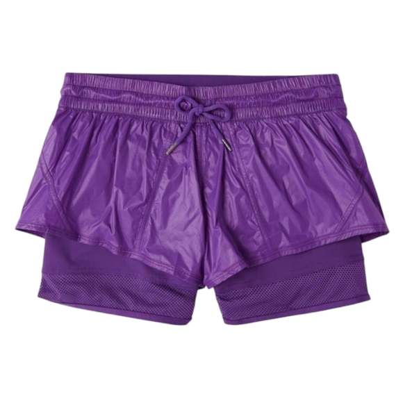 Adidas by Stella McCartney Run 2 in 1 Short Bright Purple Women's size Small - Picture 1 of 14